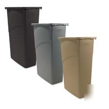 Untouchable waste receptacle slim jim rect plastic 2