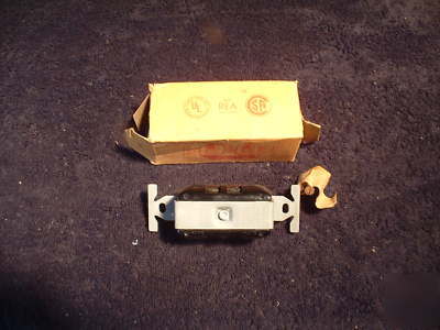Vintage bakelite duplex toggle switch 2 single poles