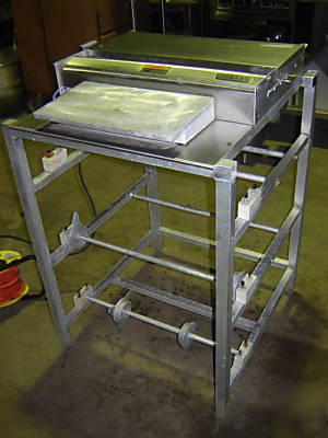 Vnc hobart 2 size deli wrapping machine on stand