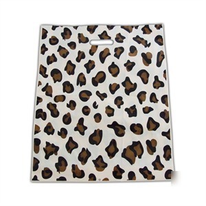 500X leopard design plastic carrier bags - 15