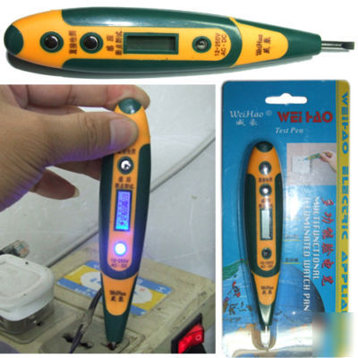 Ac dc 12-250V digital current voltage tester test tools
