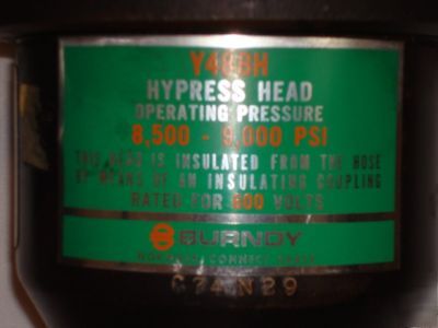 Burndy type Y48BH hypress 40 ton hydraulic tool w/ dies
