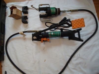 Burndy type Y48BH hypress 40 ton hydraulic tool w/ dies