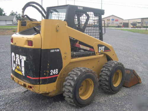 Cat 248 skid steer loader high flow turbo nice 