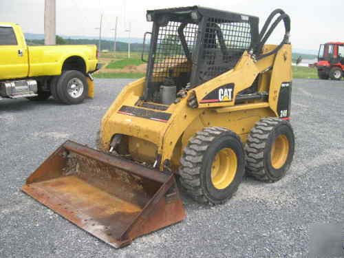 Cat 248 skid steer loader high flow turbo nice 