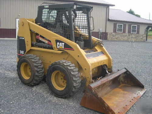 Cat 248 skid steer loader high flow turbo nice 