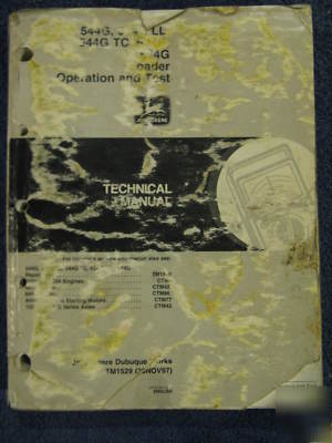 John deere 544G 624G 644G loader tech ops & test manual