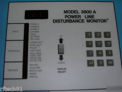 Liebert model 3600A, three phase power line monitor