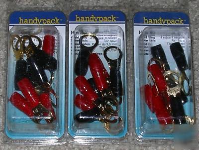 Lot (3) packs 8G gold plated 3/8