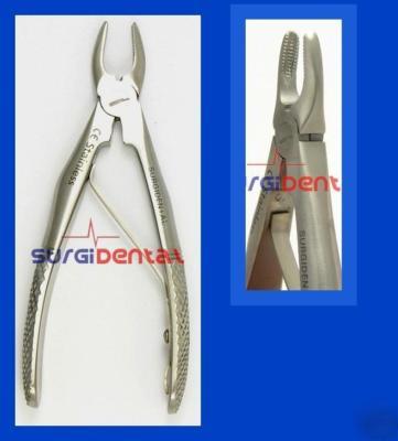 Pedo tooth extracting forceps # e upper front, serrated