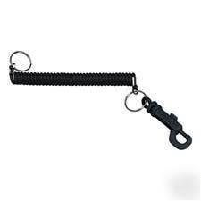 Securit 04992: keycoil chain with clip, black