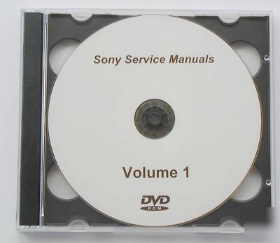 Sony tv service manuals (2 x dvd)