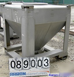 Used: tote systems tote bin, 35 cubic feet, 304 stainle
