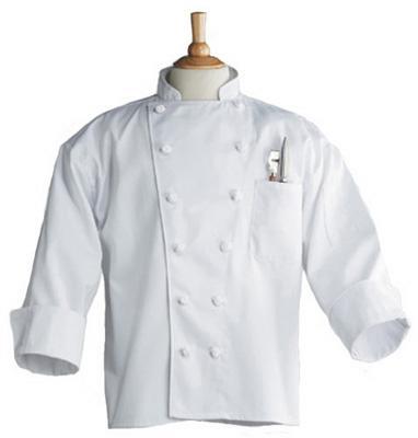 Executive chef coat with 12 large knots - size large