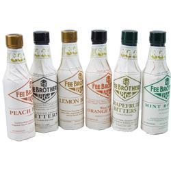 Fee brothers bar cocktail bitters set of 6 - mixers
