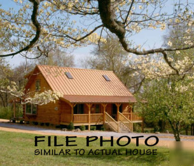 New 3BD/2BA custom log cabin complete package & tools