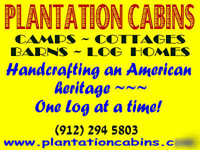 New 3BD/2BA custom log cabin complete package & tools