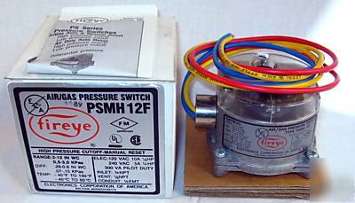 New fireye PSMH12F air/gas high pressure switch 2-12