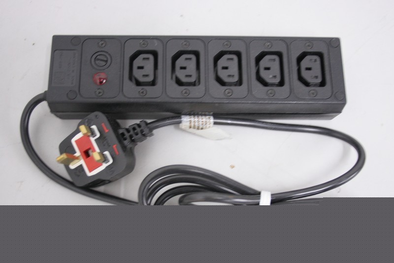 Rs black 489-790 iec mains distribution outlet /2M lead