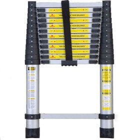 12' telescoping ladder aluminum extension telescopic