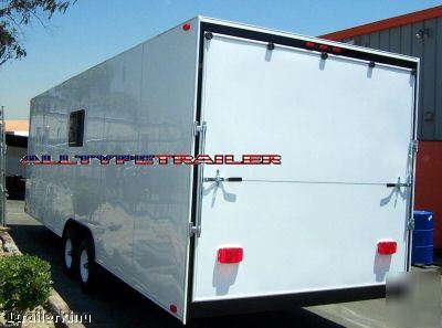 20' enclosed motorcycle atv toy hauler utility trailer 