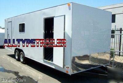 20' enclosed motorcycle atv toy hauler utility trailer 