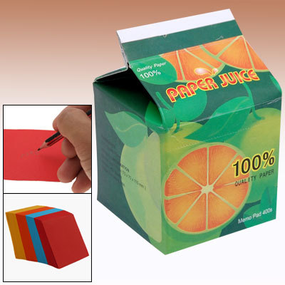 400 sheets memopad work notepad orange paper juice pack