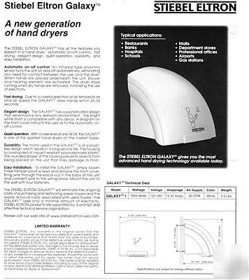 Automatic hand dryer by stiebel eltron- german quaility