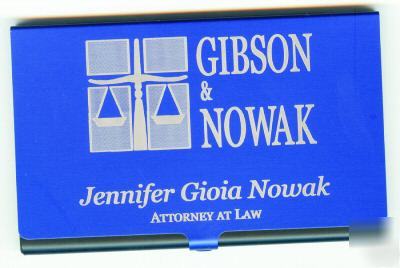 Laser engraved card case with your name and logo 