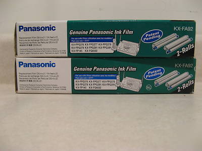 Lot of 4 rolls genuine panasonic kx-FA92 fax ink film