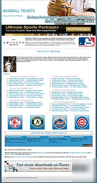 Mlb baseball sport affiliate website business for sale