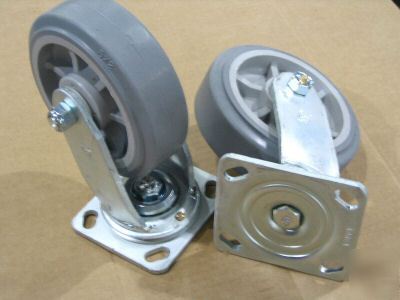 New 8020 t slot 6 inch flange mount swivel caster 