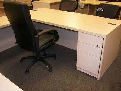 (14) artopex maple laminate wood office desk suites