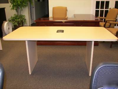 (14) artopex maple laminate wood office desk suites