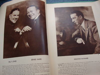 1930's radio stars of today photos national tubes book