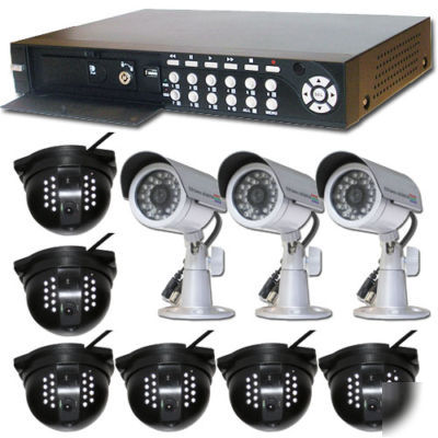 500G network cctv dvr 9 ir cameras diy security system