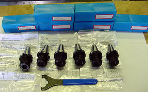 7 pcs techniks 25,000 cat 40 er 32 collet chucks kit