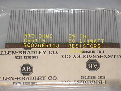 820 ab allen bradley carbon comp resistors 1/4W jan rcr