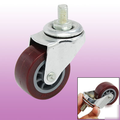 Brown standard trolley rack screw caster wheel for cart