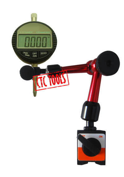 Digital dial indicator gauge & hydr. magnetic base #D17