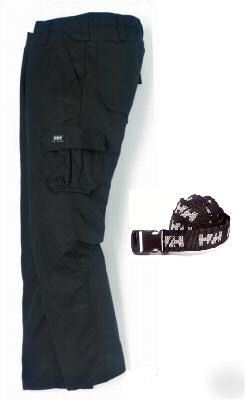 Helly hansen work pant & free belt W30L / C146 - black 