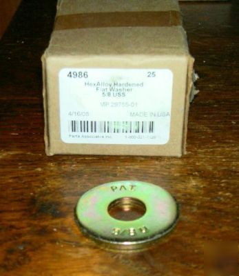 25 hex alloy hardened flat washers 5/8 uss pai 4986