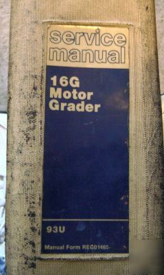 Caterpillar 16G motor grader service repair manual cat