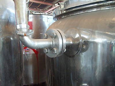 Chemical mixing tank double jacket 350 gal with scale 