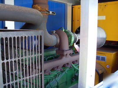 John deere 144KW diesel genset only 5 hrs, cust canopy