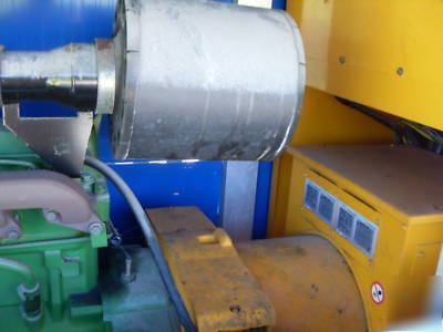 John deere 144KW diesel genset only 5 hrs, cust canopy