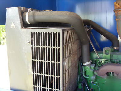 John deere 144KW diesel genset only 5 hrs, cust canopy