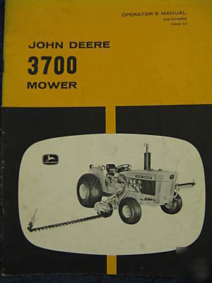 John deere 3700 mower JD300 jd 300 tractor ops manual