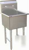One tub food prep sink - 21IN w x 21IN l x 45IN h