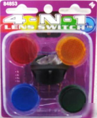 Wholesale lot motormite 4-n-1 lens rocker switch